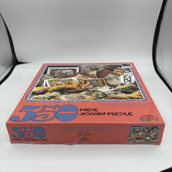 Vintage Ceaco Needle Little Help Jigsaw Puzzle 550 Piece 1995 USA 24"x18"‎ - Picture 2 of 7
